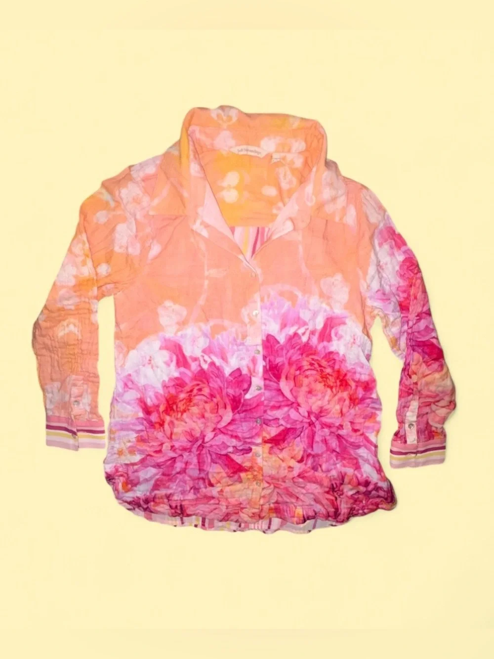 Soft Surroundings Floral Button Front Blouse - Size S - Picture 2 of 4